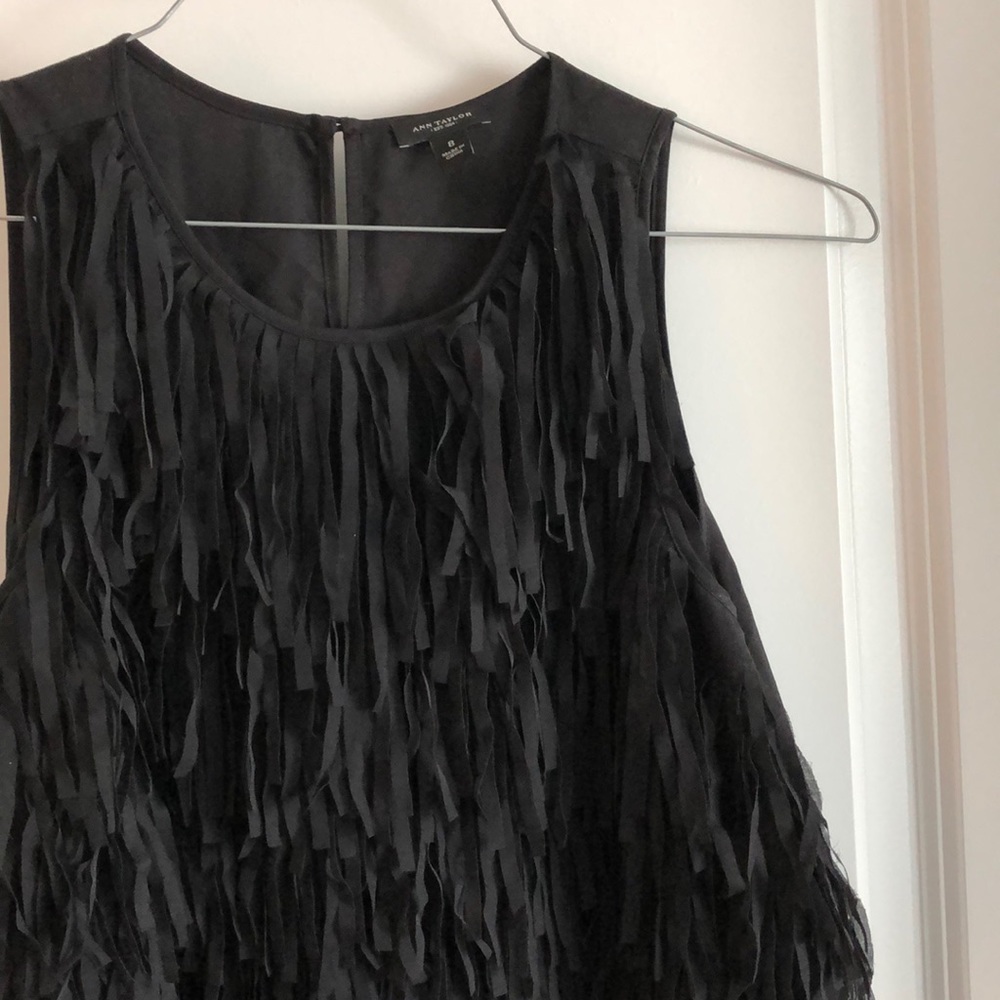 Black fringe top